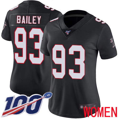 Atlanta Falcons Limited Black Women Allen Bailey Alternate Jersey NFL Football #93 100th Season Vapor Untouchable